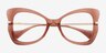 Swallowtail Coral AcetateEyeglass Frames from EyeBuyDirect, Closed View