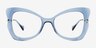 Swallowtail Blue AcetateEyeglass Frames from EyeBuyDirect, Front View