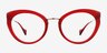 Admiral Red AcetateEyeglass Frames from EyeBuyDirect, Front View