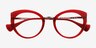 Admiral Red AcetateEyeglass Frames from EyeBuyDirect, Closed View
