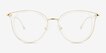 Hollie Clear MetalEyeglass Frames from EyeBuyDirect, Front View