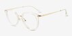 Hollie Clear MetalEyeglass Frames from EyeBuyDirect, Angle View