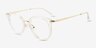Hollie Clear MetalEyeglass Frames from EyeBuyDirect, Angle View