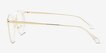 Hollie Clear MetalEyeglass Frames from EyeBuyDirect, Side View