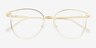 Hollie Clear MetalEyeglass Frames from EyeBuyDirect, Closed View