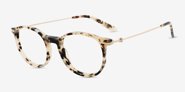 Quill Ivory Tortoise AcetateEyeglass Frames from EyeBuyDirect, Angle View