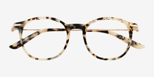 Quill Ivory Tortoise AcetateEyeglass Frames from EyeBuyDirect, Closed View