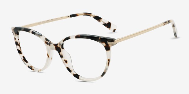 Attitude Ivory Tortoise AcetateEyeglass Frames from EyeBuyDirect, Angle View