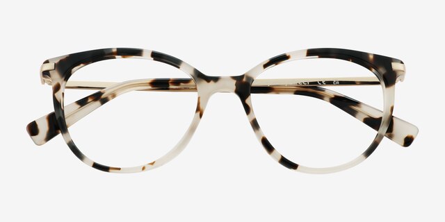 Attitude Ivory Tortoise AcetateEyeglass Frames from EyeBuyDirect, Closed View
