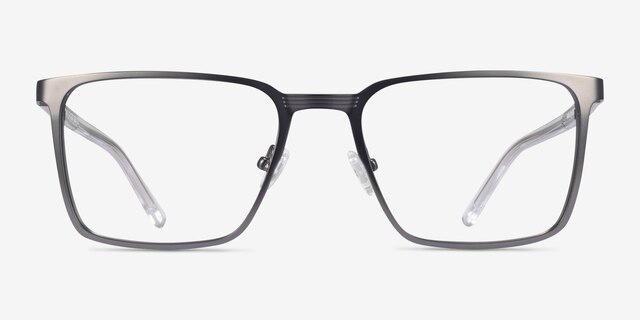 Sharman Gray AcetateEyeglass Frames from EyeBuyDirect, Front View