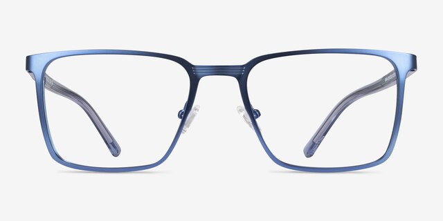 Sharman Navy AcetateEyeglass Frames from EyeBuyDirect, Front View