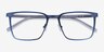 Sharman Navy AcetateEyeglass Frames from EyeBuyDirect, Closed View