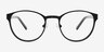 Malen Noir AcétateMontures de lunettes de vue d'EyeBuyDirect, Vue de Face