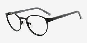Malen Noir Acétate Montures de lunettes de vue d'EyeBuyDirect, Vue d'Angle