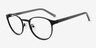 Malen Noir AcétateMontures de lunettes de vue d'EyeBuyDirect, Vue d'Angle