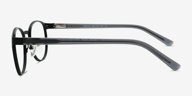 Malen Noir AcétateMontures de lunettes de vue d'EyeBuyDirect, Vue de Côté