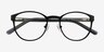 Malen Noir AcétateMontures de lunettes de vue d'EyeBuyDirect, Vue Rapprochée