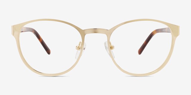 Malen Doré AcétateMontures de lunettes de vue d'EyeBuyDirect, Vue de Face