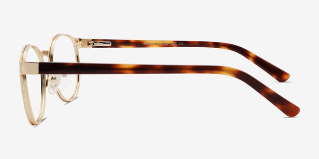 Malen Doré AcétateMontures de lunettes de vue d'EyeBuyDirect, Vue de Côté