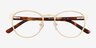 Malen Doré AcétateMontures de lunettes de vue d'EyeBuyDirect, Vue Rapprochée