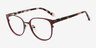 Lin Purple AcetateEyeglass Frames from EyeBuyDirect, Angle View