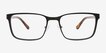 Milton Black AcetateEyeglass Frames from EyeBuyDirect, Front View