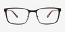Milton Noir AcétateMontures de lunettes de vue d'EyeBuyDirect, Vue de Face