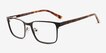 Milton Black AcetateEyeglass Frames from EyeBuyDirect, Angle View