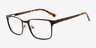 Milton Noir AcétateMontures de lunettes de vue d'EyeBuyDirect, Vue d'Angle