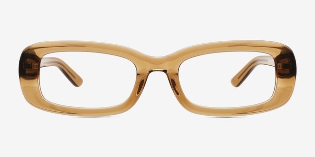 Rawcliffe Brun AcétateMontures de lunettes de vue d'EyeBuyDirect, Vue de Face