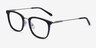 Nestle Noir AcétateMontures de lunettes de vue d'EyeBuyDirect, Vue d'Angle