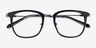 Nestle Noir AcétateMontures de lunettes de vue d'EyeBuyDirect, Vue Rapprochée