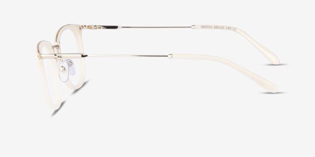 Nestle Cream AcetateEyeglass Frames from EyeBuyDirect, Side View
