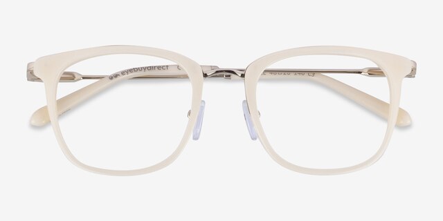 Nestle Cream AcetateEyeglass Frames from EyeBuyDirect, Closed View