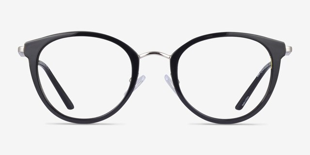 Secure Black PlasticEyeglass Frames from EyeBuyDirect, Front View