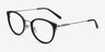 Secure Black PlasticEyeglass Frames from EyeBuyDirect, Angle View
