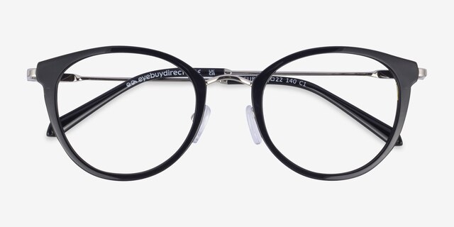 Secure Black PlasticEyeglass Frames from EyeBuyDirect, Closed View
