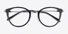 Secure Black PlasticEyeglass Frames from EyeBuyDirect, Closed View