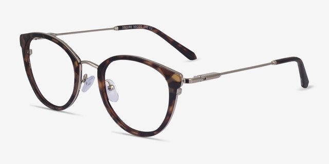 Secure Tortoise PlasticEyeglass Frames from EyeBuyDirect, Angle View