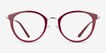Secure Red MetalEyeglass Frames from EyeBuyDirect, Front View