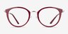 Secure Red PlasticEyeglass Frames from EyeBuyDirect, Front View