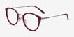 Secure Red MetalEyeglass Frames from EyeBuyDirect, Angle View