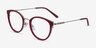 Secure Red PlasticEyeglass Frames from EyeBuyDirect, Angle View