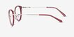 Secure Red MetalEyeglass Frames from EyeBuyDirect, Side View