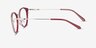 Secure Red PlasticEyeglass Frames from EyeBuyDirect, Side View