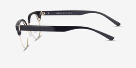 Chateau Noir Acétate Montures de lunettes de vue d'EyeBuyDirect, Vue de Côté