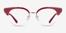 Chateau Rouge AcétateMontures de lunettes de vue d'EyeBuyDirect, Vue de Face
