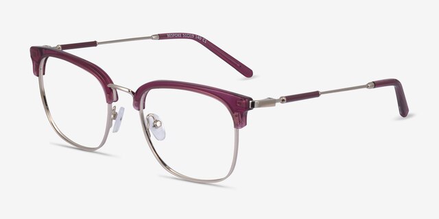 Bespoke Purple Gold AcetateEyeglass Frames from EyeBuyDirect, Angle View