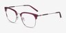 Bespoke Purple Gold AcetateEyeglass Frames from EyeBuyDirect, Angle View