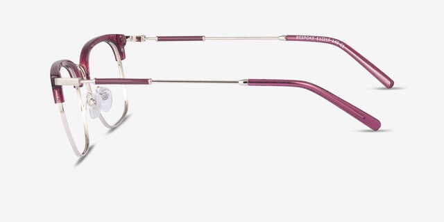 Bespoke Purple Gold AcetateEyeglass Frames from EyeBuyDirect, Side View
